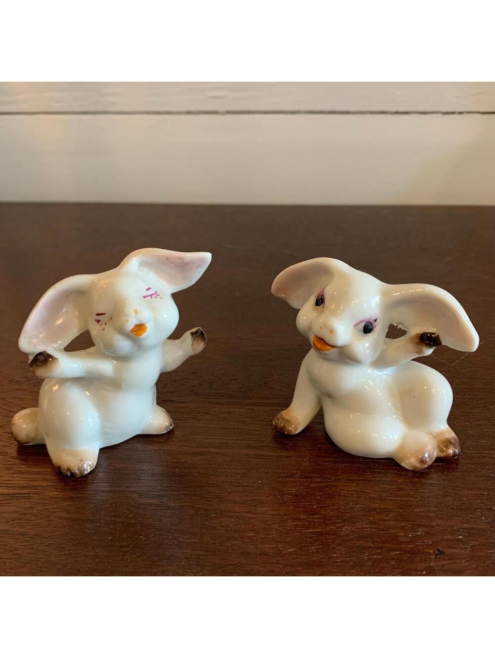Vintage Porcelain Bunnies - Japan